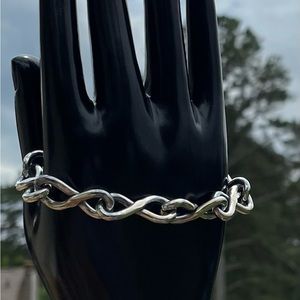Sterling silver infinity link bracelet